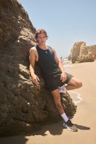 Perforated Athletic Tank - Black