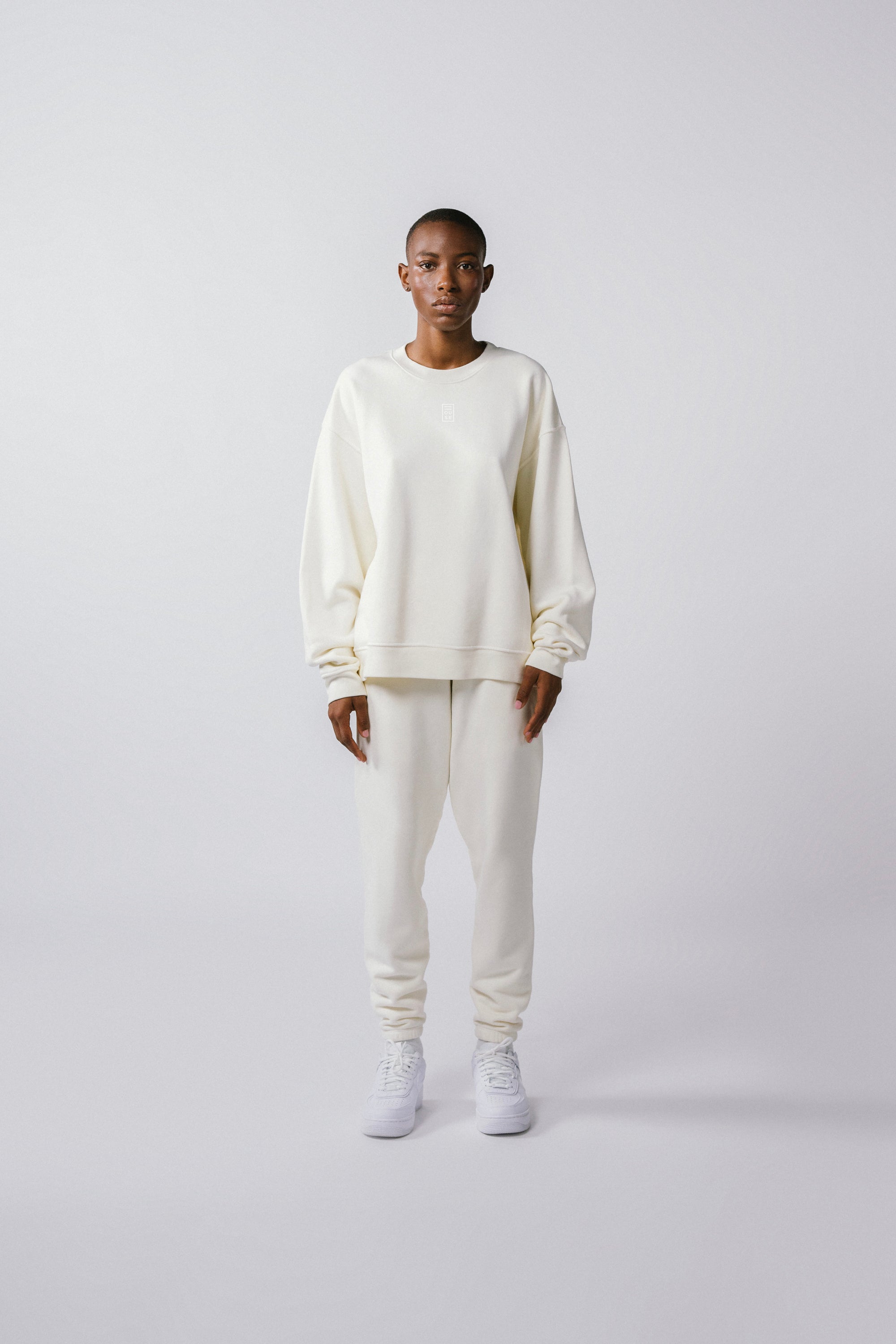 Womens Crew Off White