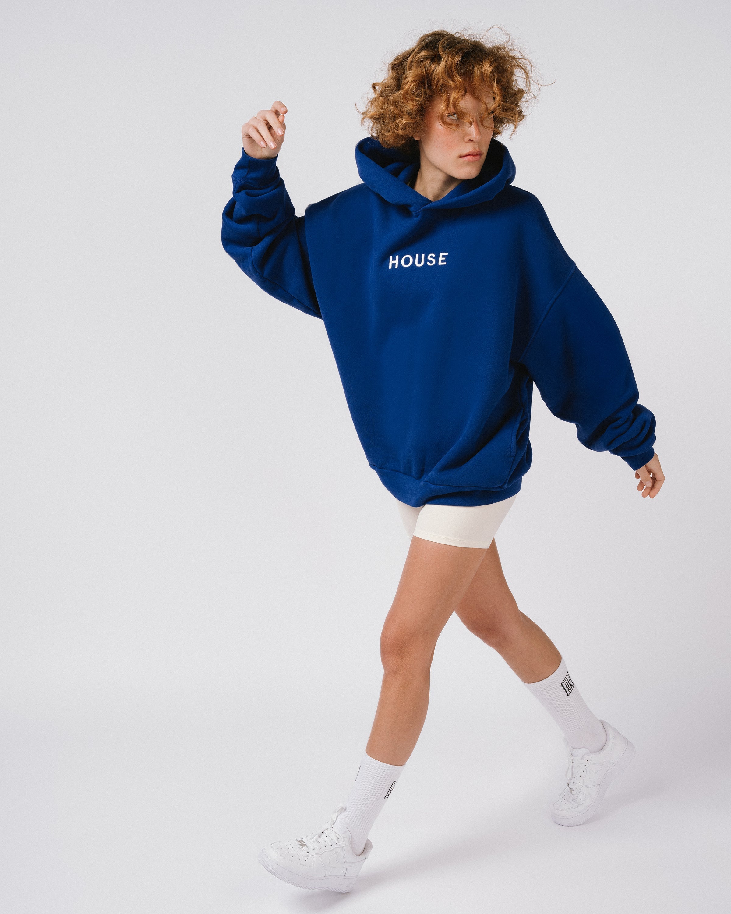 House Womens Hoodie Womens Azul