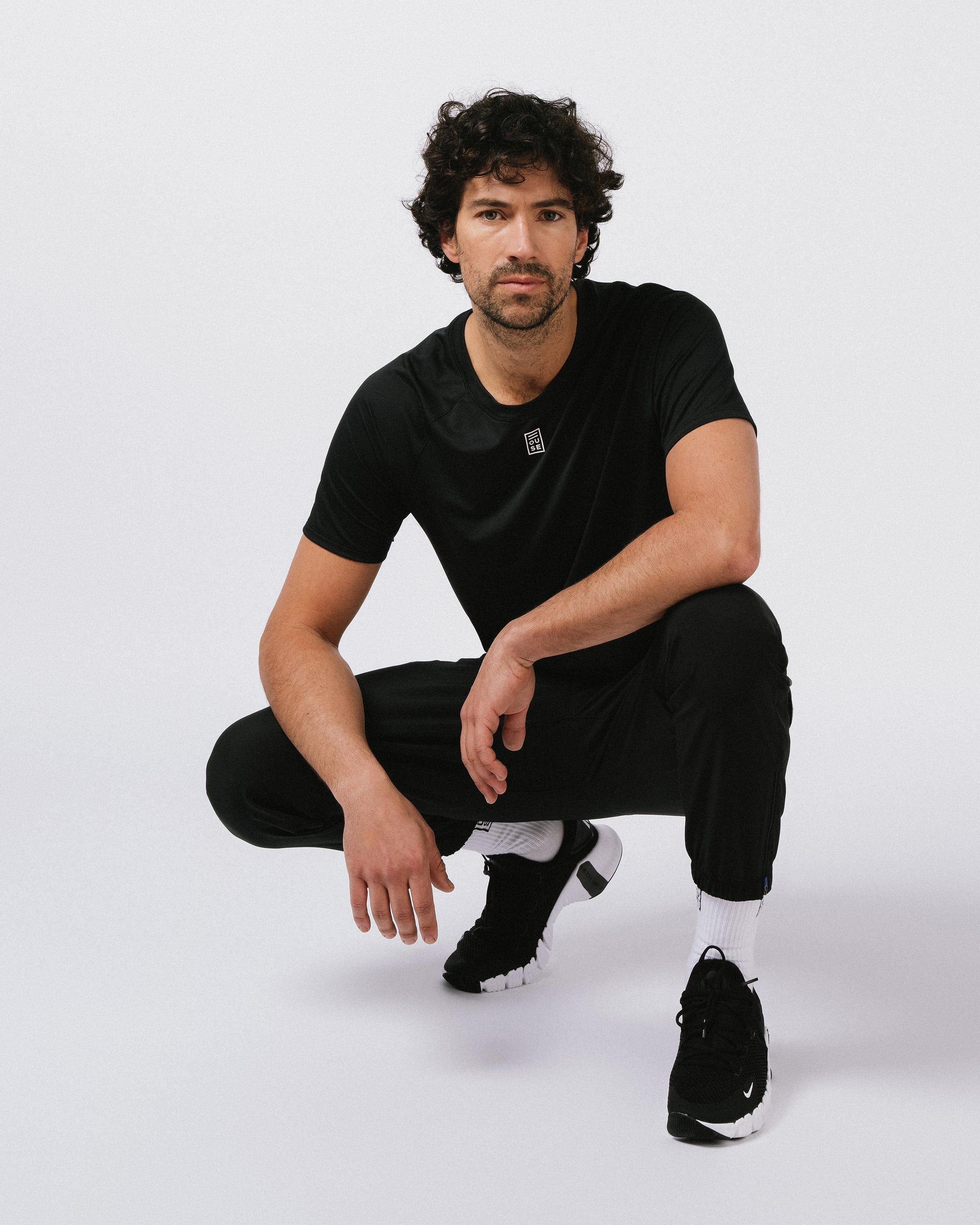 Mens Short Sleeve Sport Tee Black