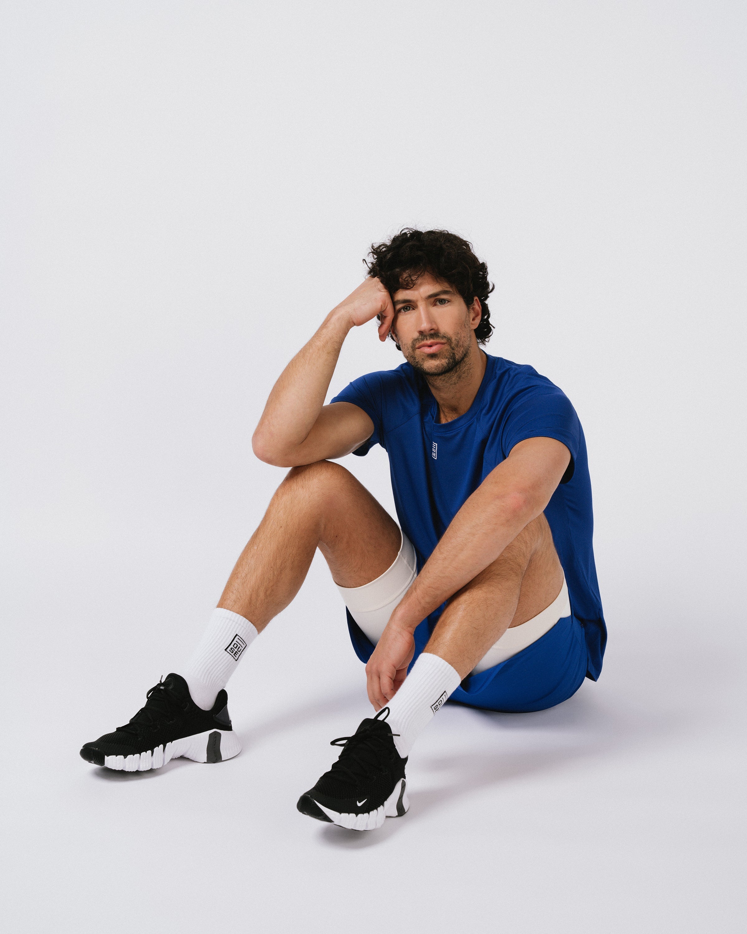 Mens Short Azul Off White