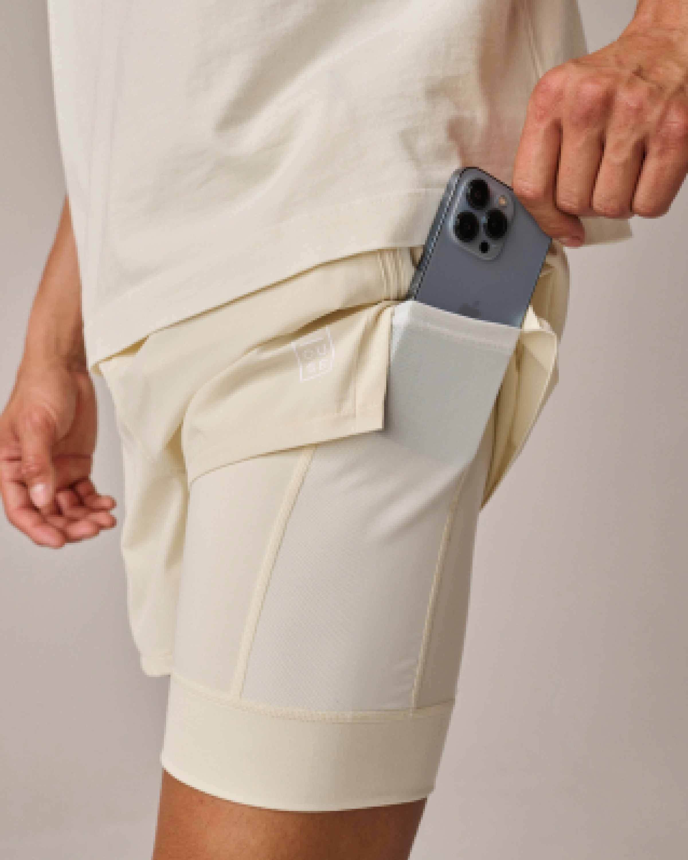 6" Short Lined - Off White