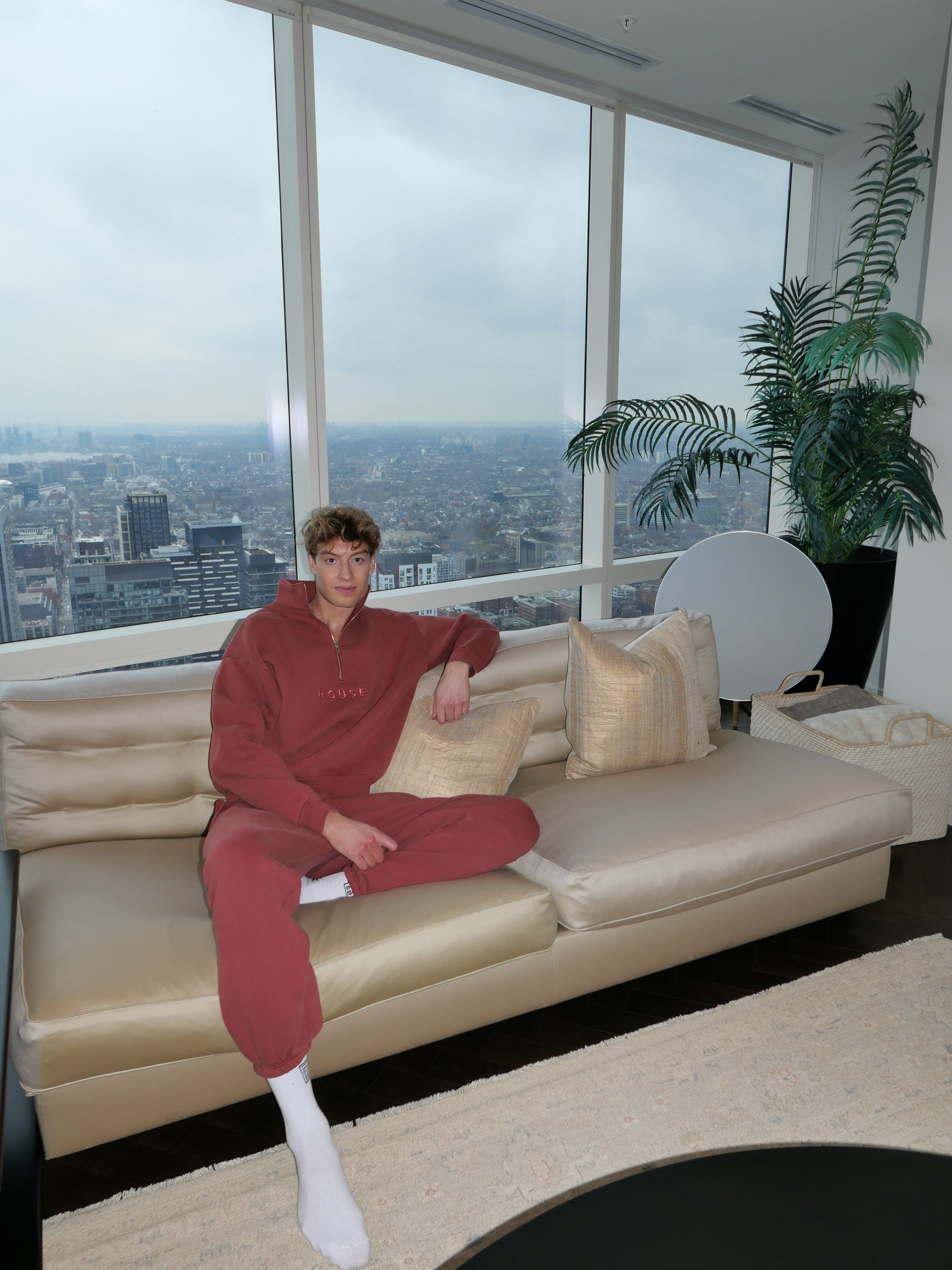 Quarter Zip - Mars Red