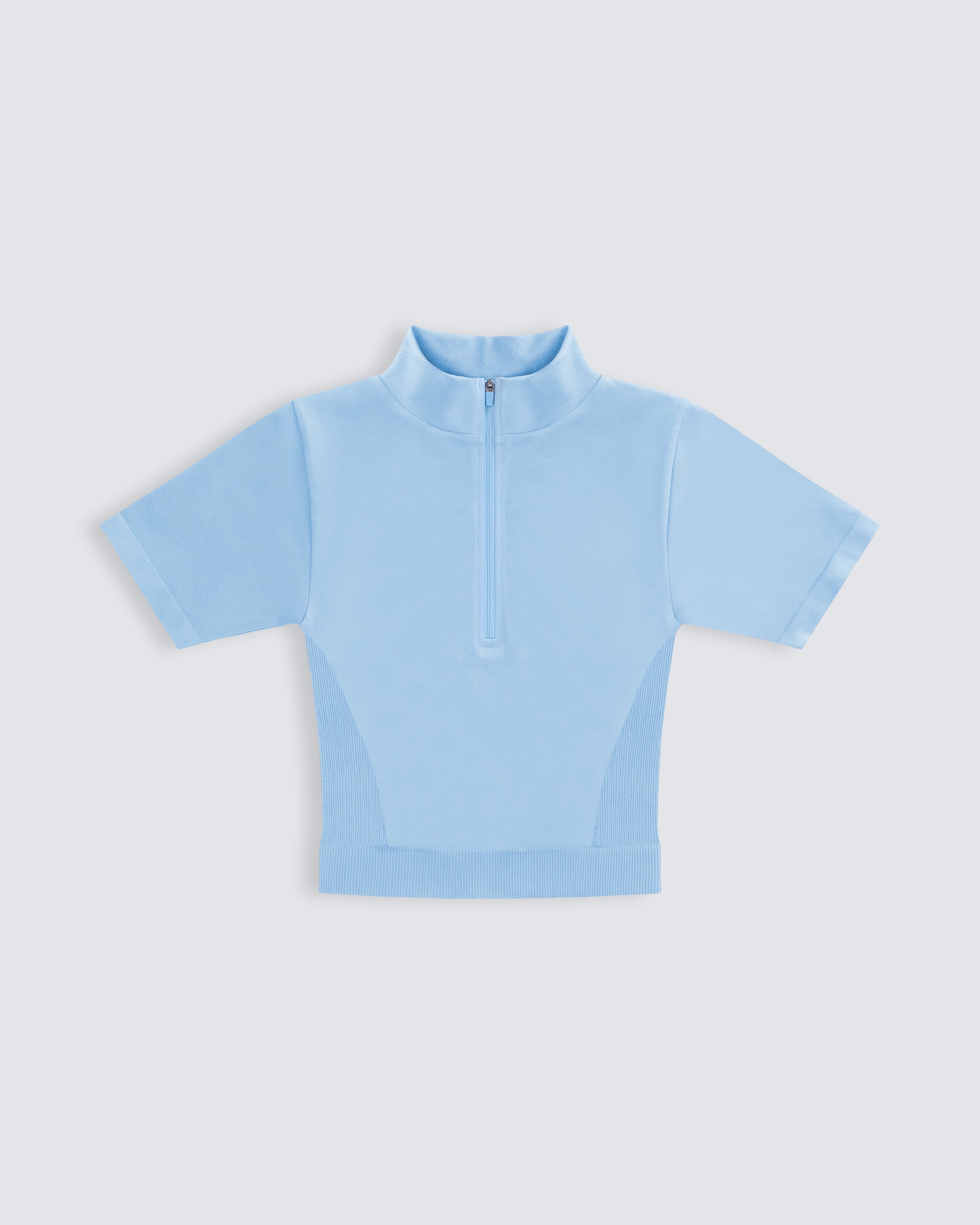 Seamless Half Zip - Sky Blue