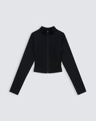 Seamless Longsleeve Full Zip - Black