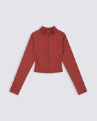 Seamless Longsleeve Full Zip - Mars Red