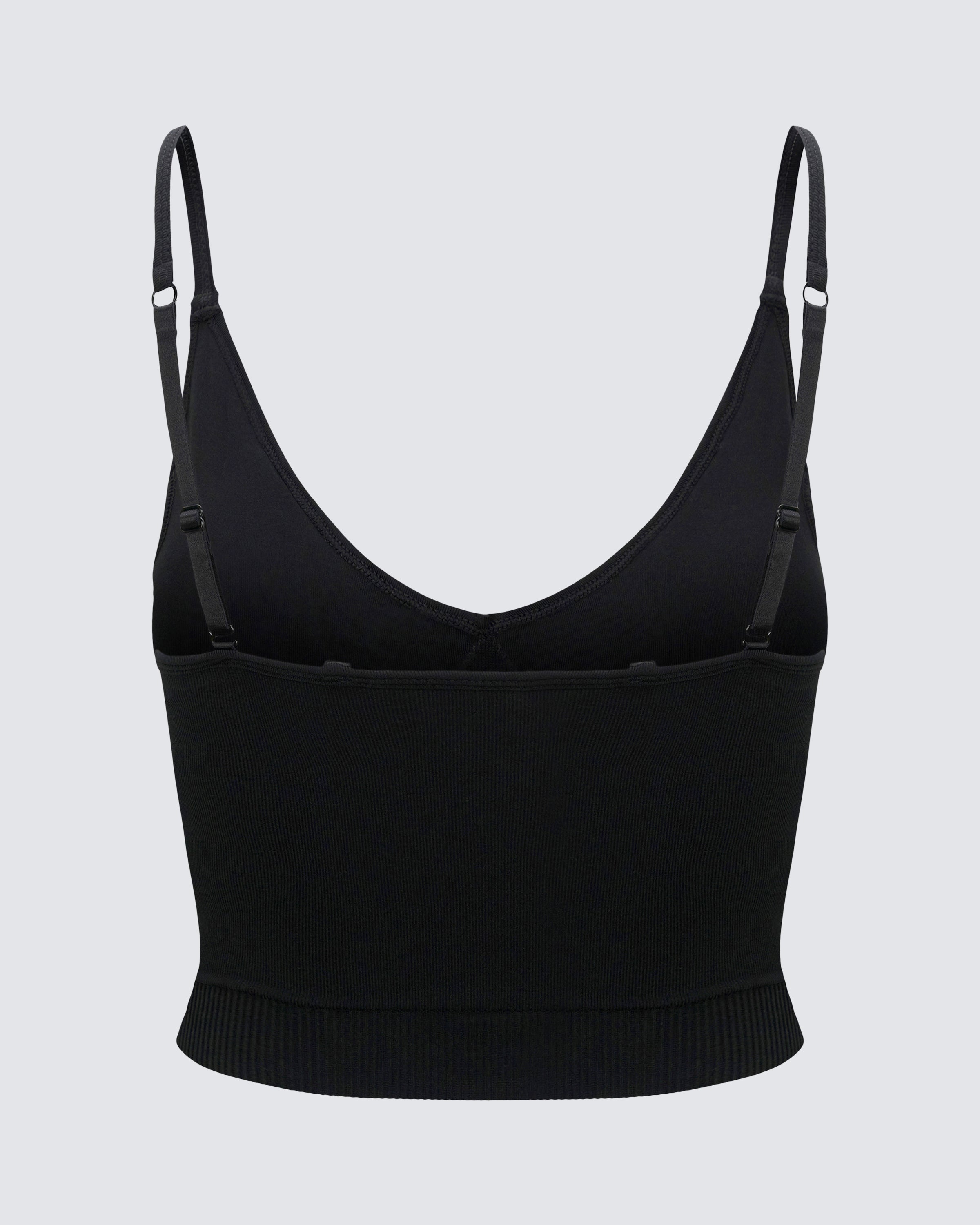 Seamless Tank Top in Black