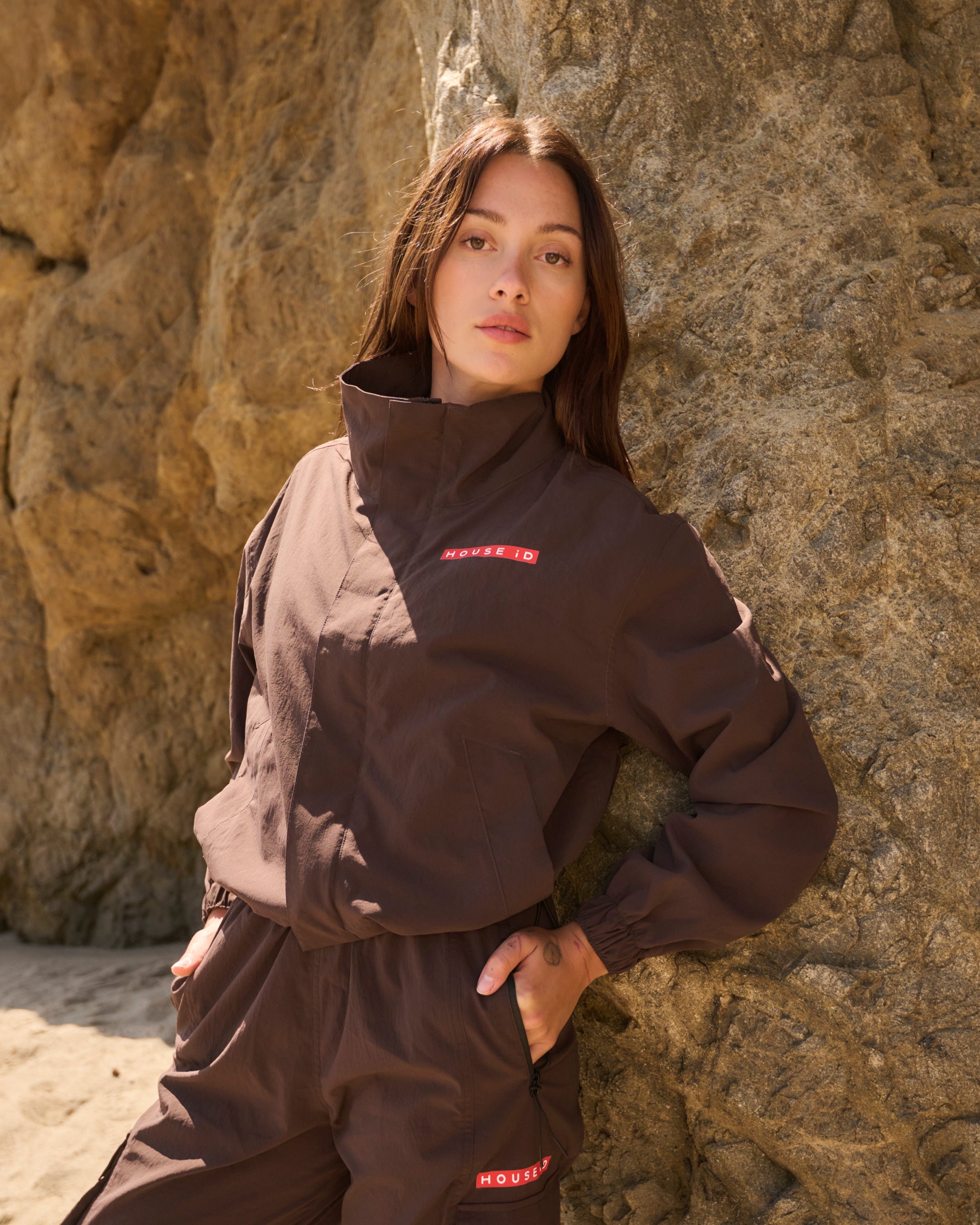 Cropped Cargo Jacket - Espresso