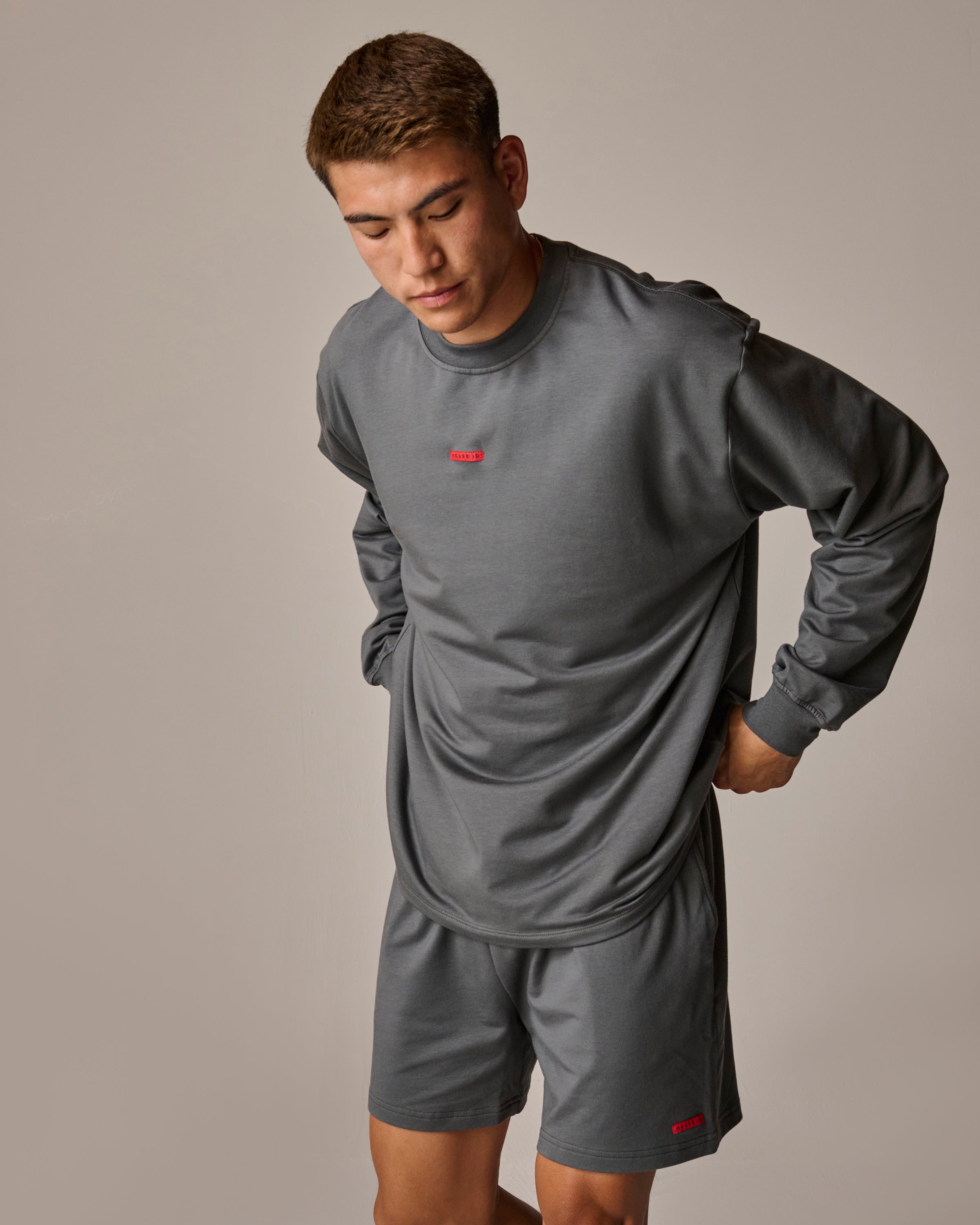 Mens and Womens Grey Jersey Short