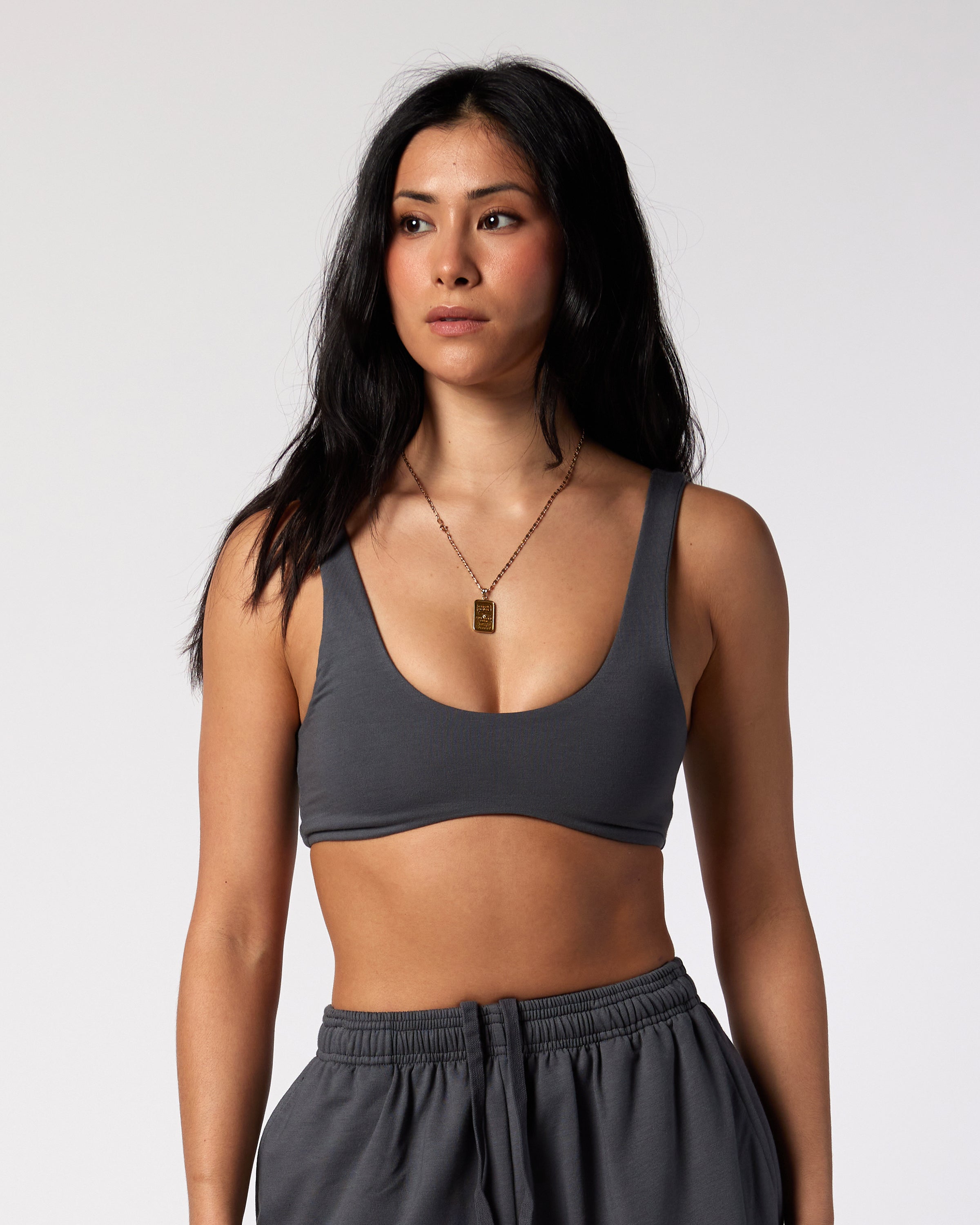 Jersey Bra - Dark Grey