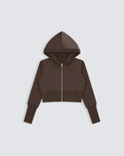 Jersey Zip Up Hoodie - Espresso