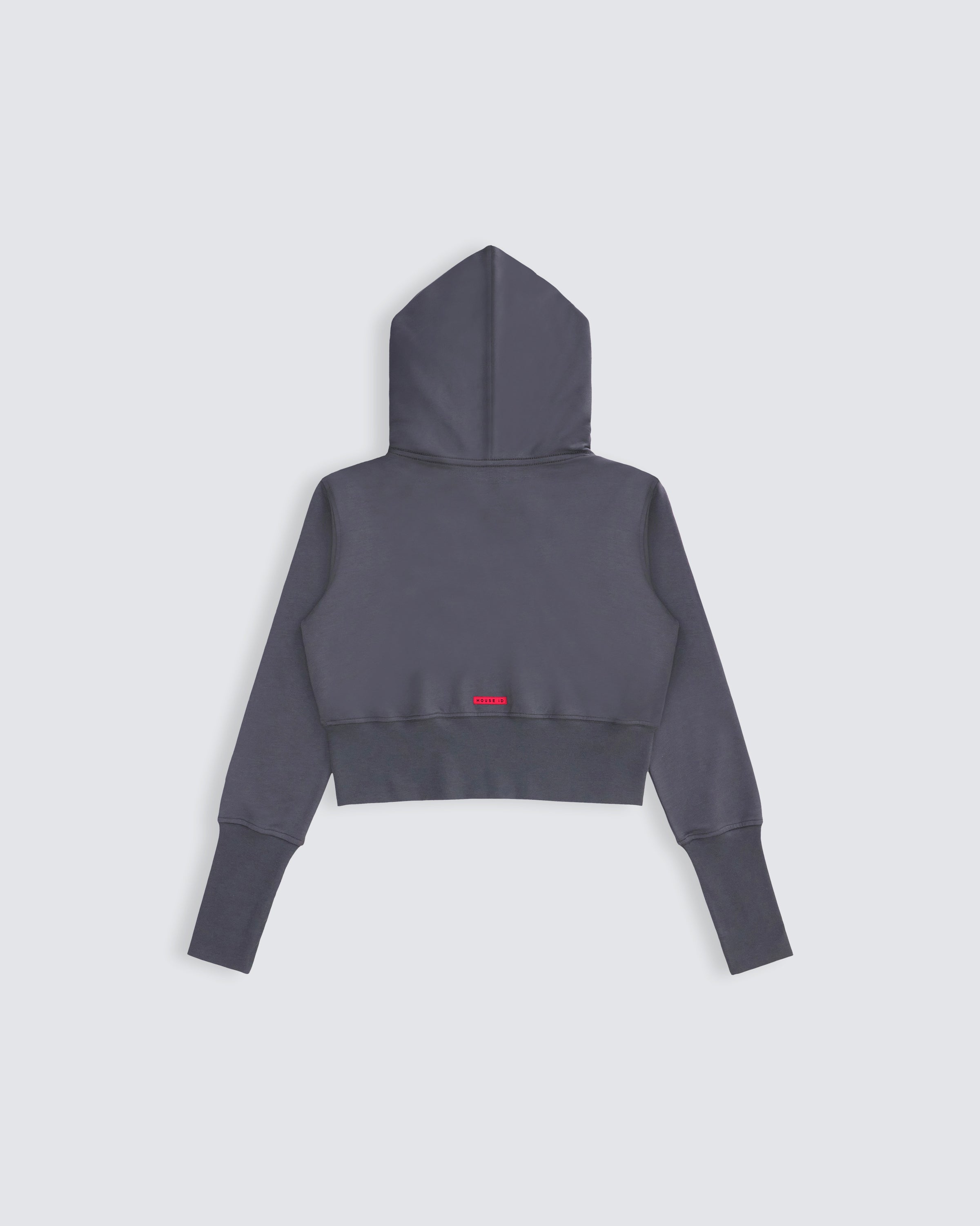 Jersey Zip Up Hoodie - Dark Grey
