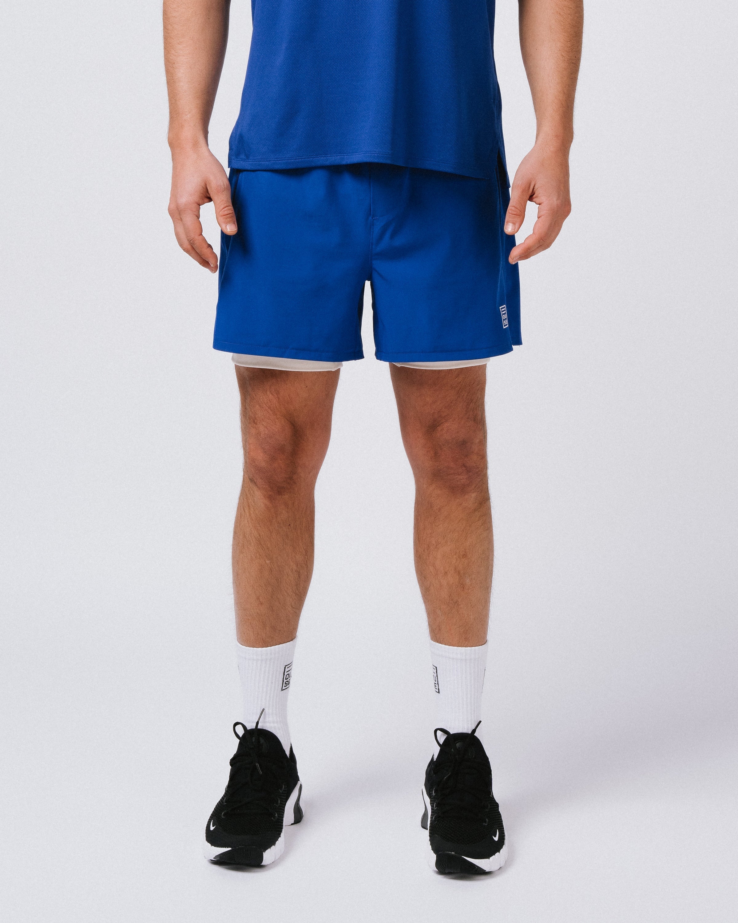 Mens Short Azul Off White