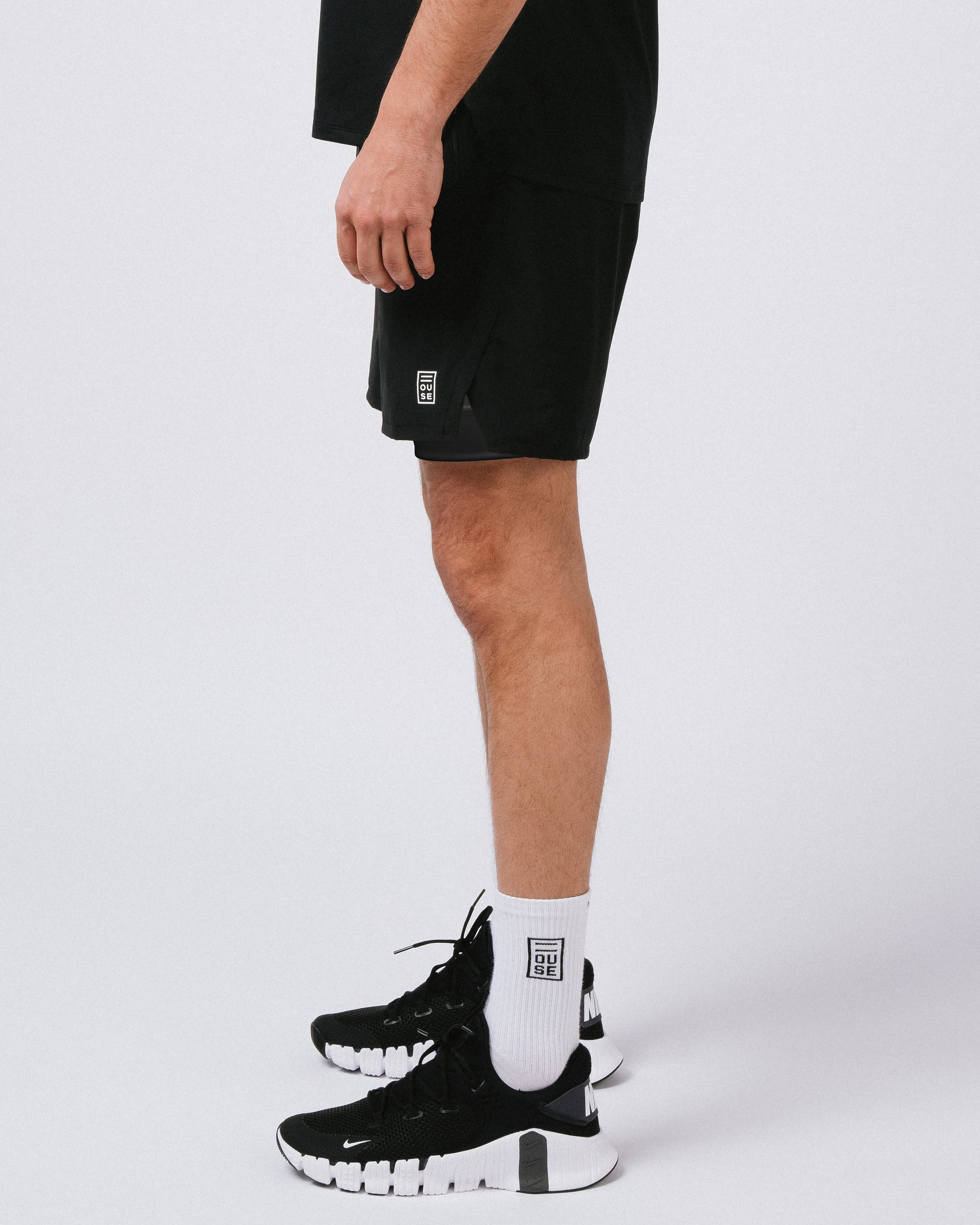 Mens Lined Short Black Black