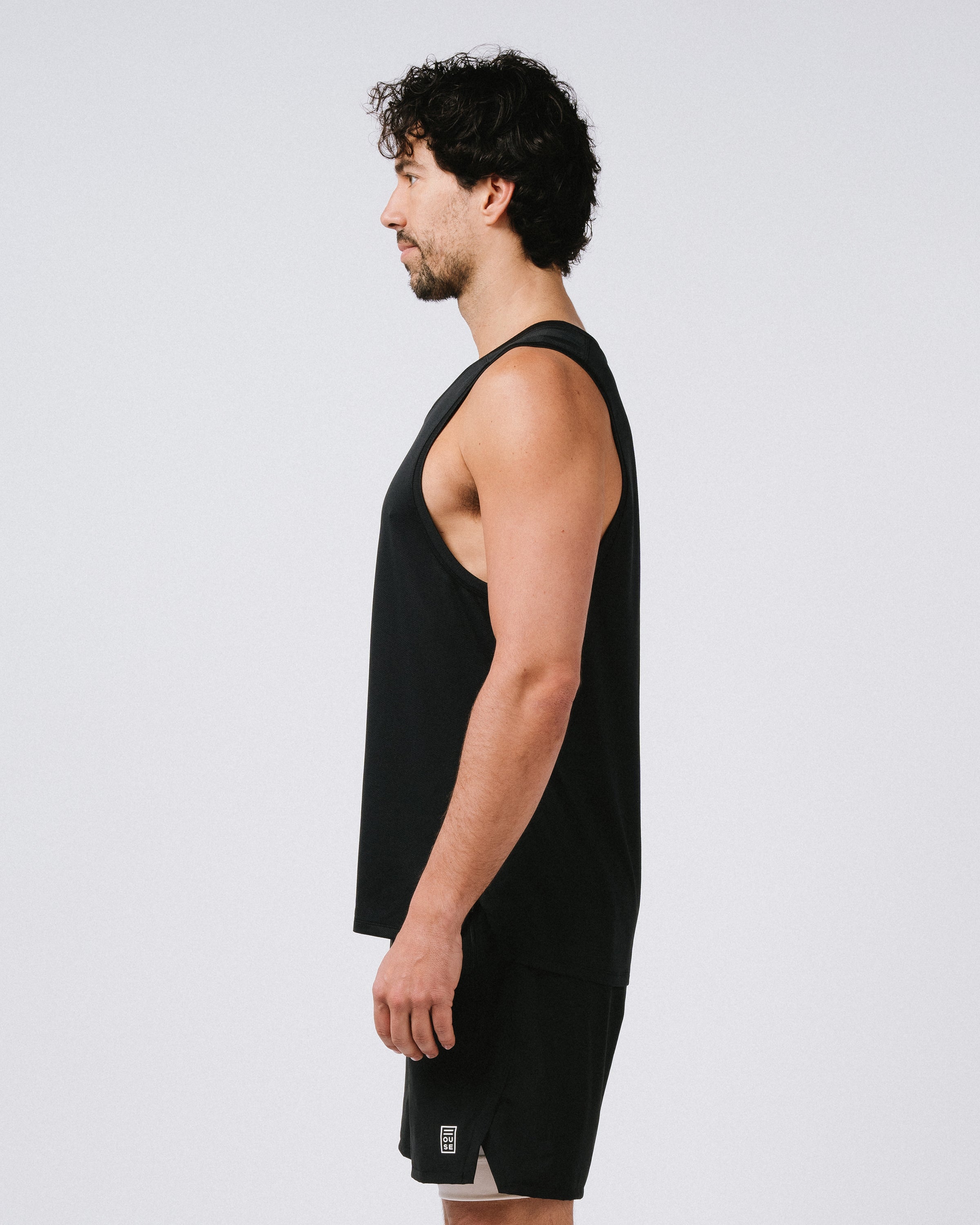 Mens Athletic Tank Black