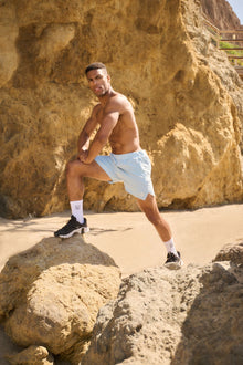 Mens Sky Blue Unlined Shorts