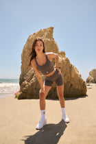 HOUSESoft Cropped Tank - Dark Grey