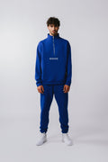 Mens Quarter Zip Sweat Top Azul
