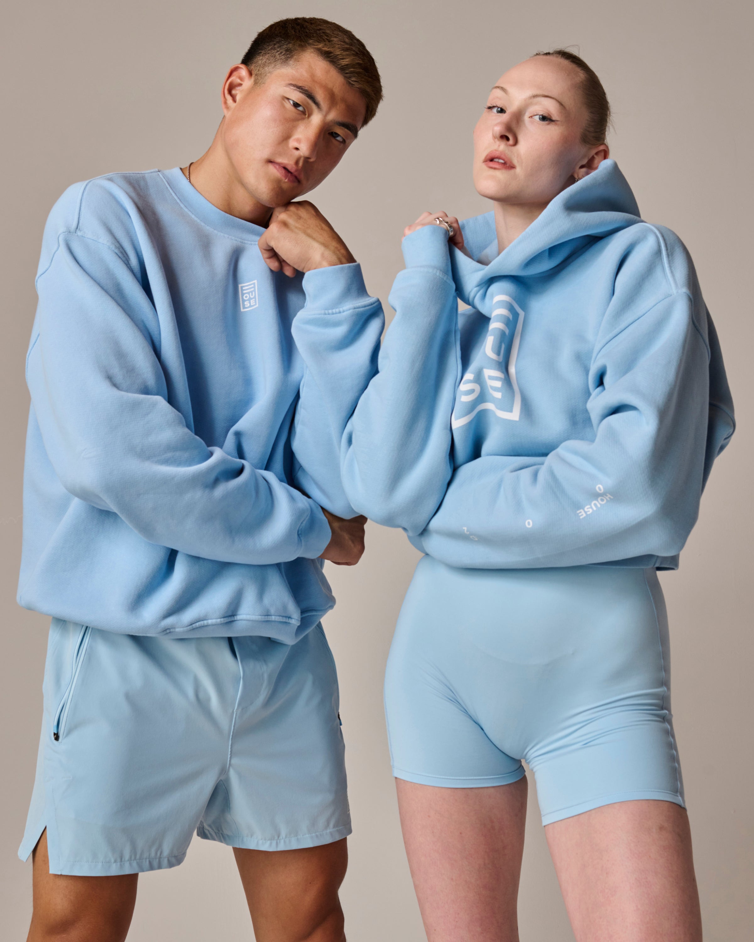 Cropped Hoodie - Sky Blue