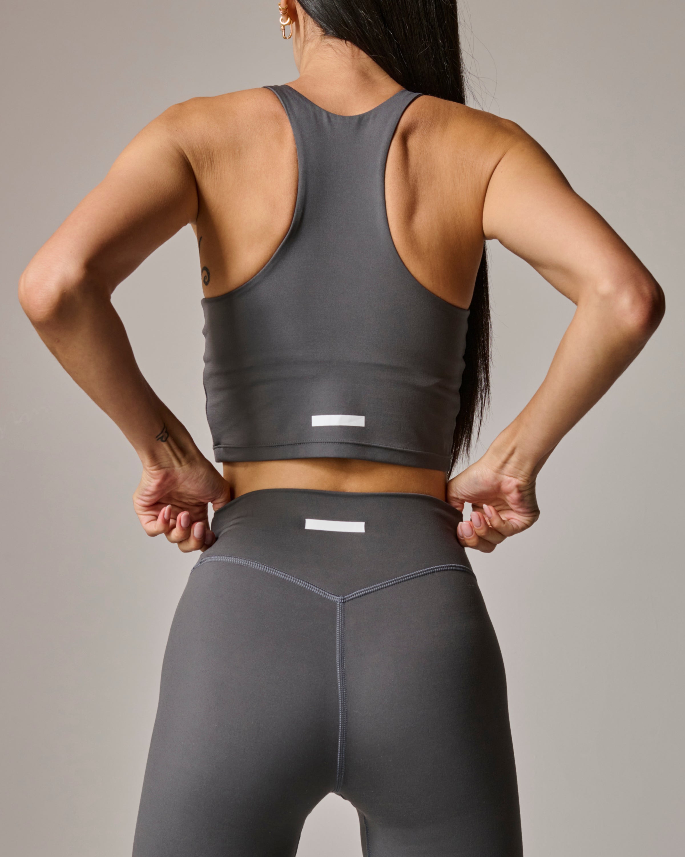 Womens HOUSESoft Cropped Tank in Dark Grey