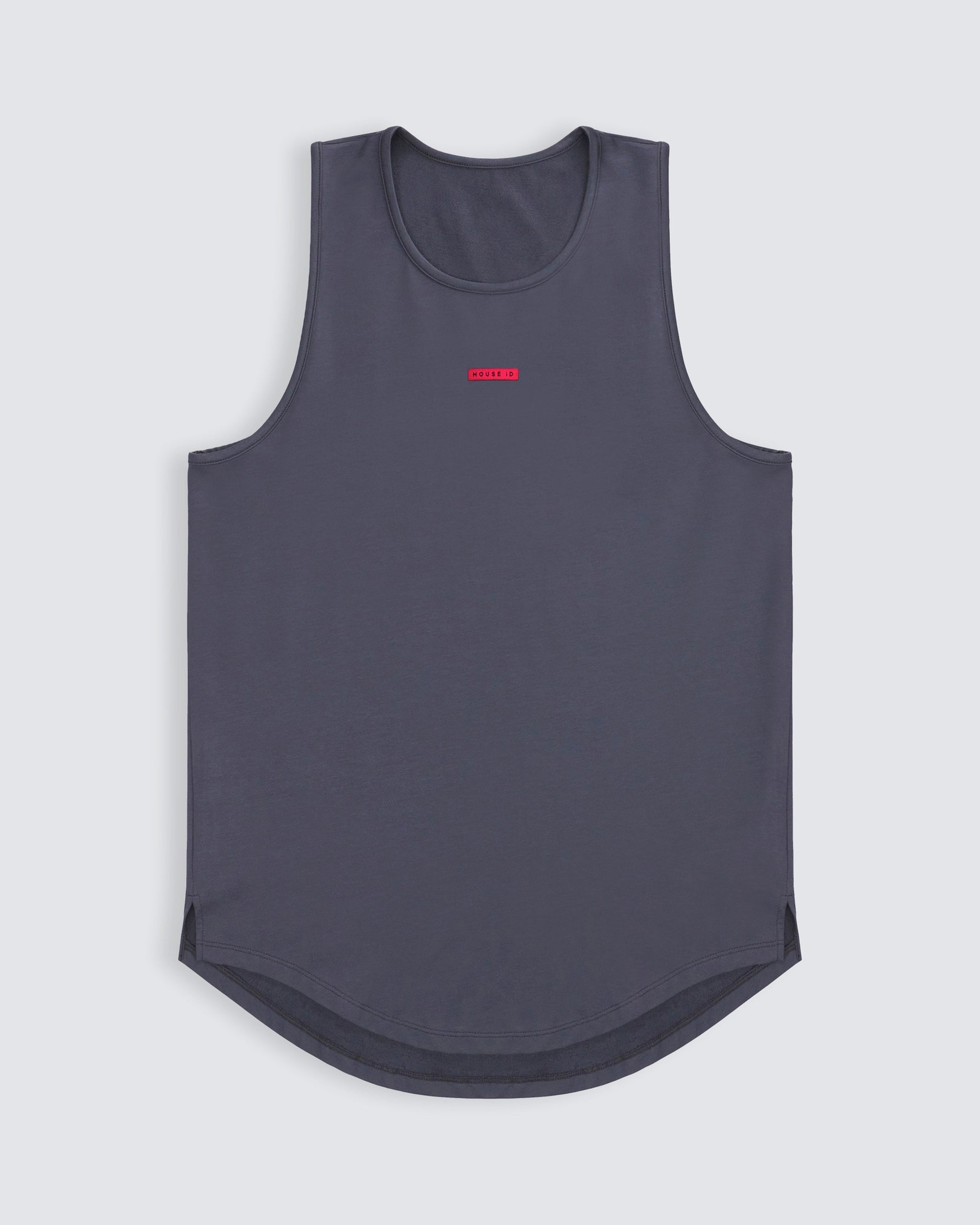 mens jersey tank in dark grey