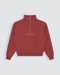 Quarter zip House iD sports top in mars red