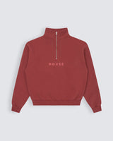 Quarter zip House iD sports top in mars red