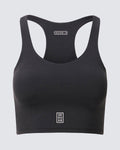 Womens Cropped Sports Tank in Black