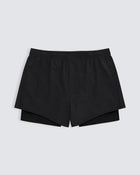 Mens perforated lined short in black