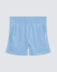 Womens seamless sports short in sky blue