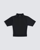 Seamless Half Zip - Black