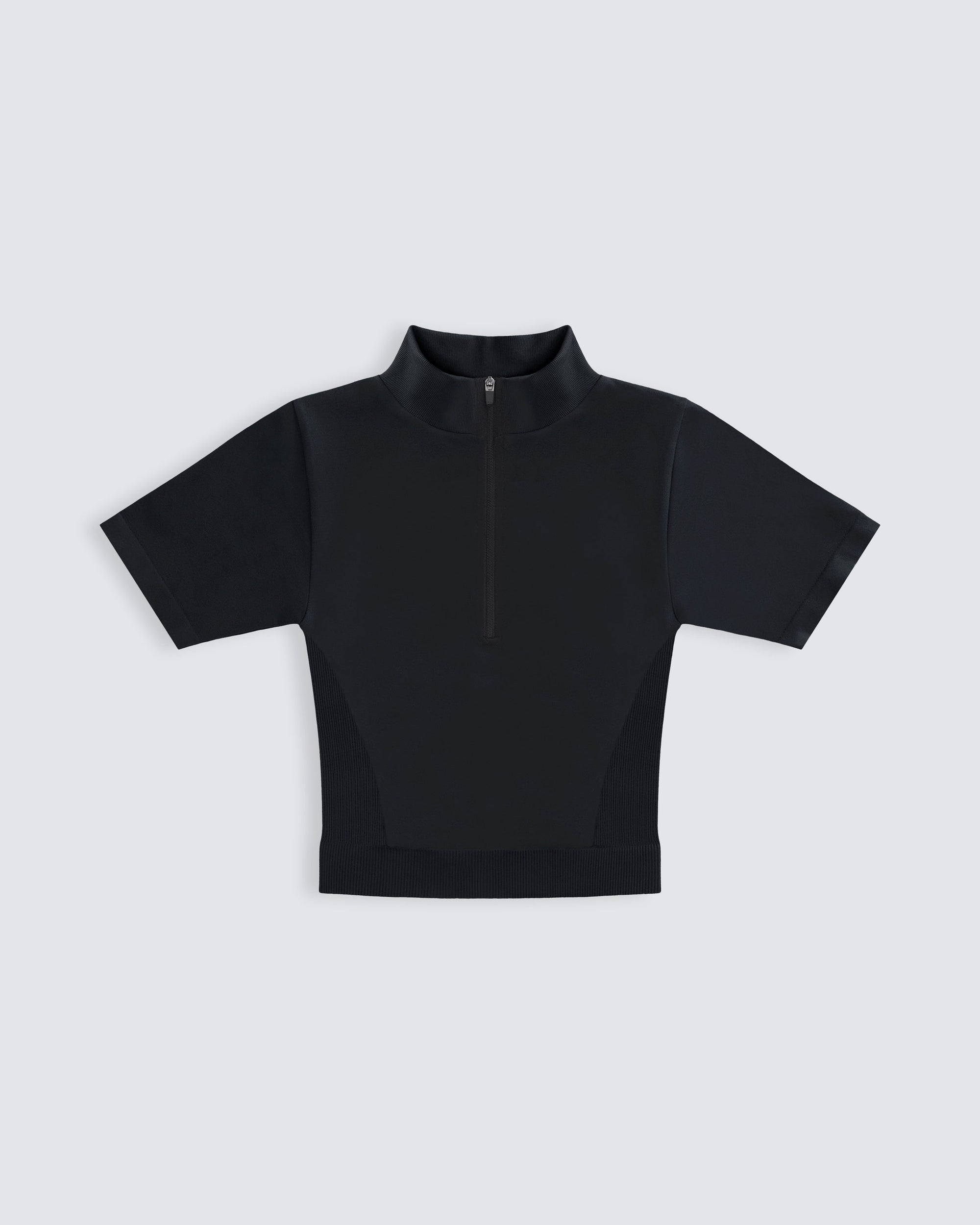 Seamless Half Zip - Black