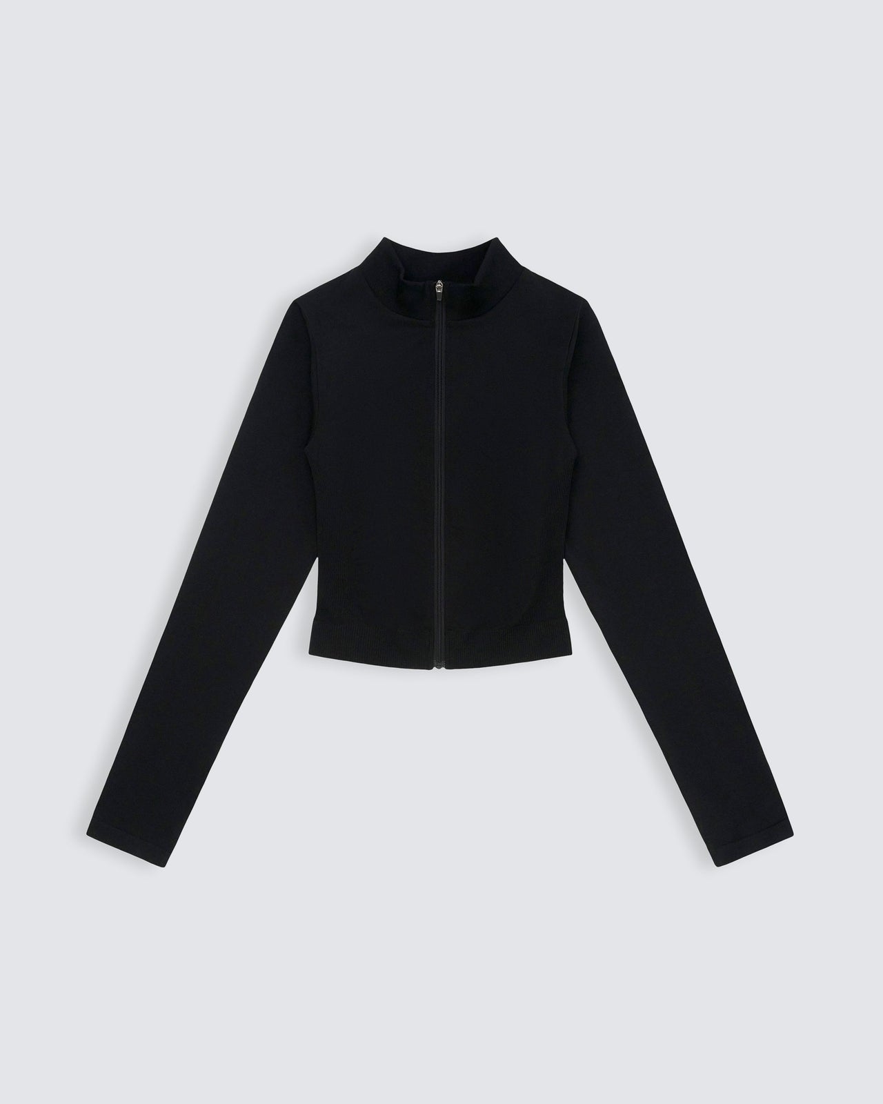 Seamless Longsleeve Full Zip - Black