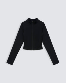 Seamless Longsleeve Full Zip - Black