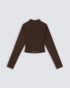 Seamless Longsleeve Full Zip - Espresso