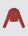Seamless Longsleeve Full Zip - Mars Red