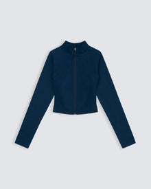 Seamless Longsleeve Full Zip - Navy