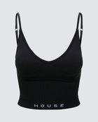 Seamless Tank Top in Black