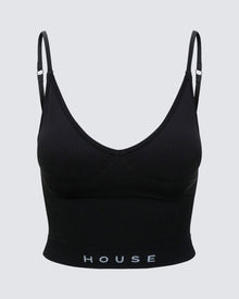 Seamless Tank Top in Black