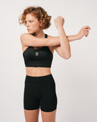 FM Womens Cropped Tank Black