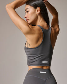 Womens HOUSESoft Cropped Tank in Dark Grey