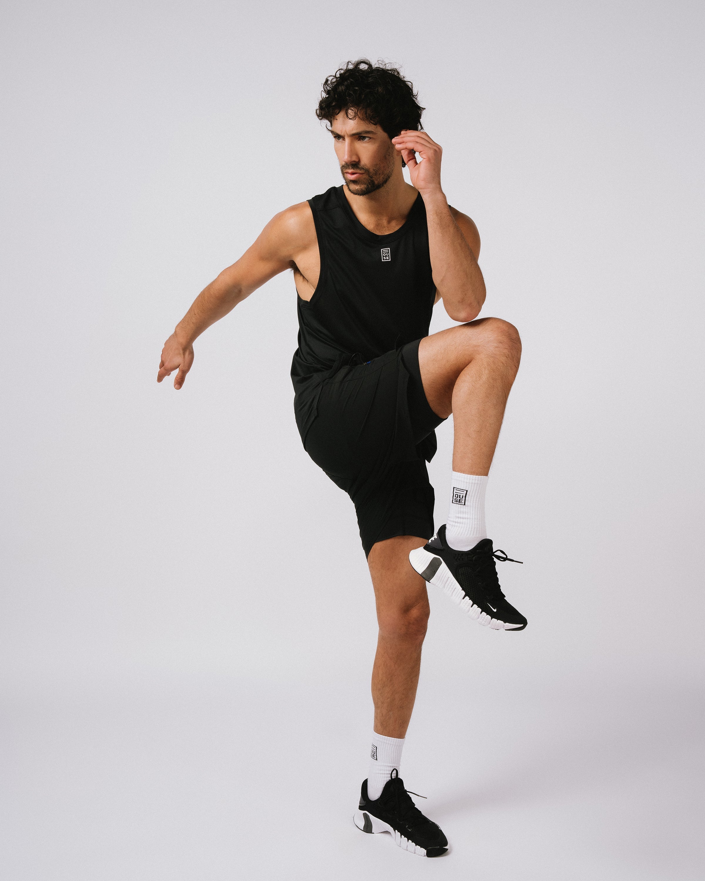 Mens Lined Short Black Black